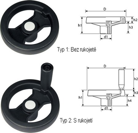 2-Speichen-Handrad