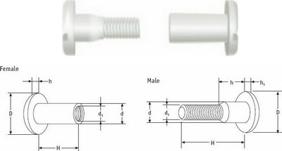 Buchschrauben